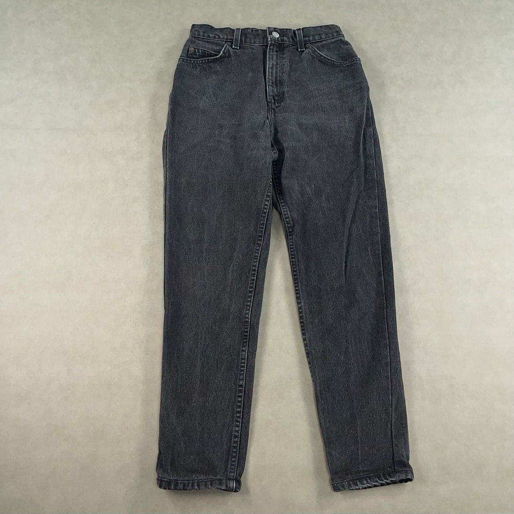 Vintage Levis 951 Women's 26x28 Black Relaxed Tapered Fit Orange Tab Jeans USA